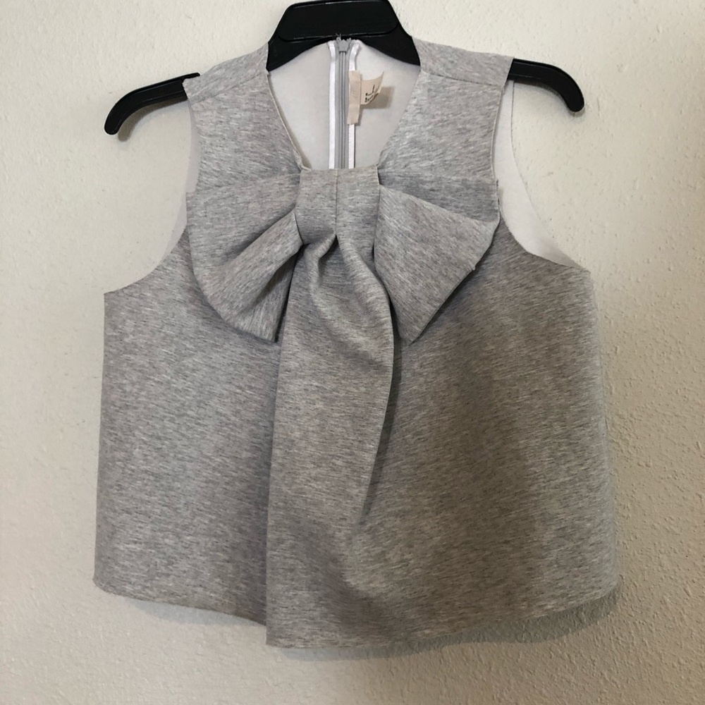 Cropped Bow sweatshirt top